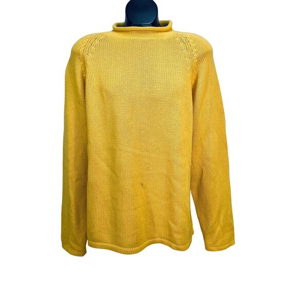 J. Crew Other - Vintage 1988 J. Crew Cotton Rollneck Sweater Yellow Turtleneck Unisex